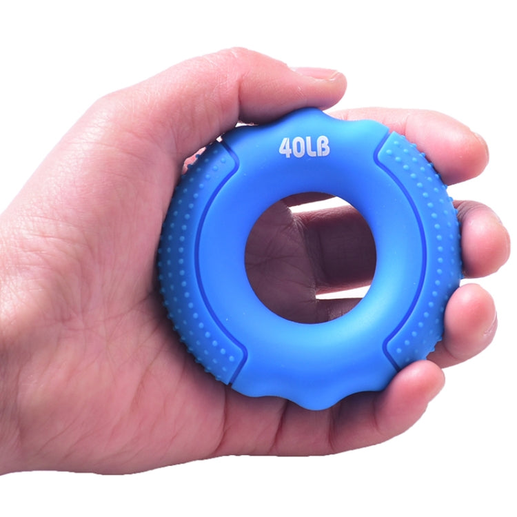 Silicone Gripper Finger Exercise Grip Ring, Specification: 60LB(Dot Orange), 20LB (Dot Green), 40LB (Dot Blue), 60LB(Dot Orange), 80LB(Dot Purple), 100LB (Dot Gray), 30LB (General Yellow), 40LB (General Rose Red), Universal point of 50LB blue