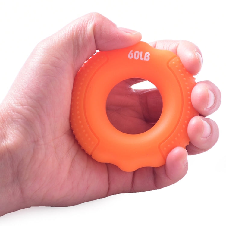 Silicone Gripper Finger Exercise Grip Ring, Specification: 60LB(Dot Orange), 20LB (Dot Green), 40LB (Dot Blue), 60LB(Dot Orange), 80LB(Dot Purple), 100LB (Dot Gray), 30LB (General Yellow), 40LB (General Rose Red), Universal point of 50LB blue