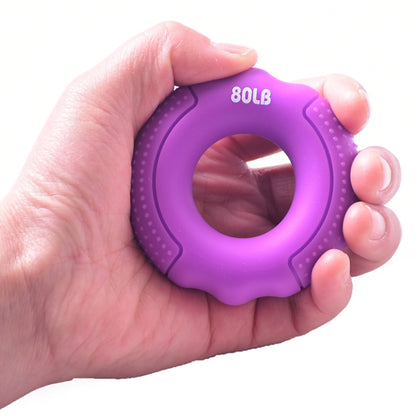 Silicone Gripper Finger Exercise Grip Ring, Specification: 60LB(Dot Orange), 20LB (Dot Green), 40LB (Dot Blue), 60LB(Dot Orange), 80LB(Dot Purple), 100LB (Dot Gray), 30LB (General Yellow), 40LB (General Rose Red), Universal point of 50LB blue