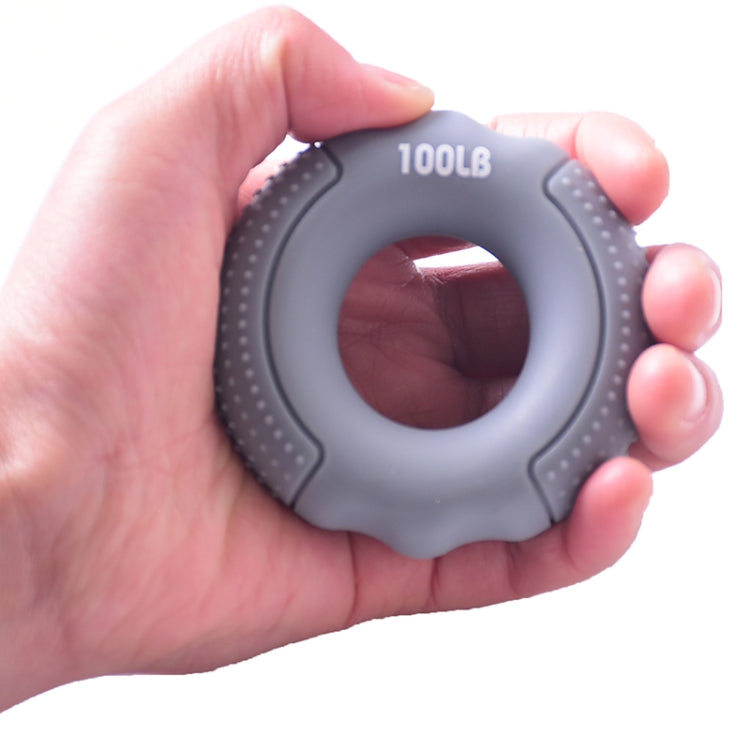 Silicone Gripper Finger Exercise Grip Ring, Specification: 60LB(Dot Orange), 20LB (Dot Green), 40LB (Dot Blue), 60LB(Dot Orange), 80LB(Dot Purple), 100LB (Dot Gray), 30LB (General Yellow), 40LB (General Rose Red), Universal point of 50LB blue