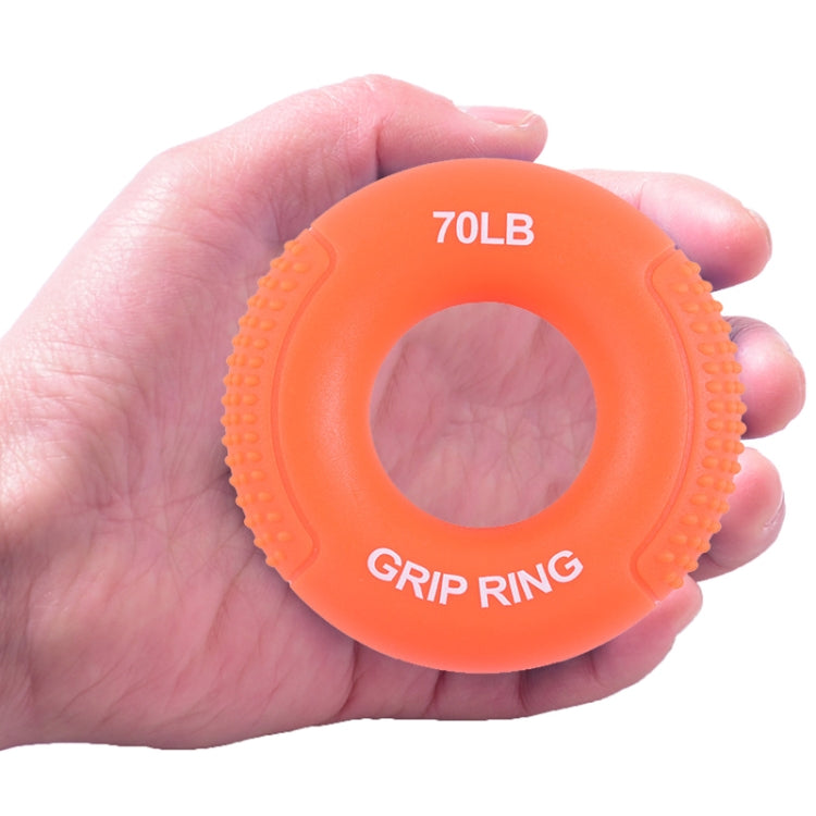 Silicone Gripper Finger Exercise Grip Ring, Specification: 60LB(Dot Orange), 20LB (Dot Green), 40LB (Dot Blue), 60LB(Dot Orange), 80LB(Dot Purple), 100LB (Dot Gray), 30LB (General Yellow), 40LB (General Rose Red), Universal point of 50LB blue