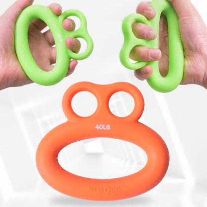 MAXSOINS MXO-DOUBLE-001 Frog Shape Finger Grip Training Device Finger Grip Ring, 20LB (Double-sided Green), 30LB (Double-sided Blue), 40LB (Double-sided Orange), 50LB (Double-sided Purple), 40LB (Bearded Grass Green), 20LB (Plane Green), 30LB (Plane Bl...