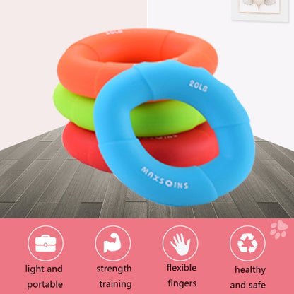 MAXSOINS MXO-7562KD Children Silicone Grip Device Olive Shape Rehabilitation Finger Grip Ring, 10LB(Green), 20LB(Blue), 30LB(Orange), 40LB(Red)