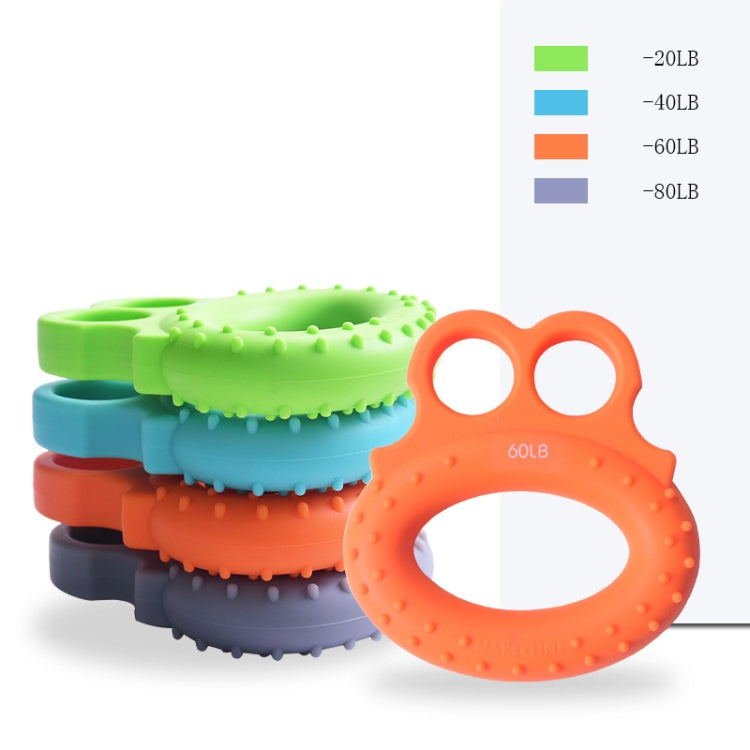 Angry Frog Shape Finger Grip Device Finger Strength Exercise Grip Ring, 2 PCS Angry Frog Finger Grip Ring(20LB (Green)), 2 PCS Angry Frog Finger Grip Ring(40LB (Blue)), 2 PCS Angry Frog Finger Grip Ring(60LB (Orange))
