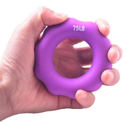 Silicone Finger Marks Grip Device Finger Exercise Grip Ring, Specification: 15LB (Green), 15LB (Green), 35LB (Blue), 55LB (Orange), 75LB (Purple), 95LB (Gray)