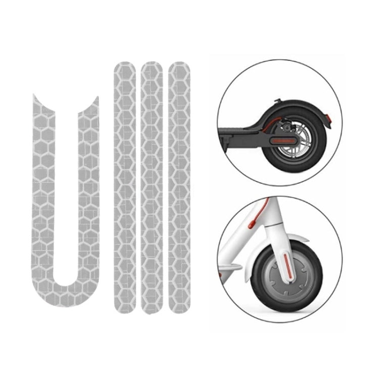 Scooter Stickers Reflective Cursor Scooter Mudguard Reflective Sticker For Ninebot ES2 (Yellow), For Xiaomi Mijia M365 / M365 Pro (White), For Xiaomi Mijia M365 / M365 Pro (Blue), For Ninebot Max G30 (White), For Ninebot Max G30 (Red)