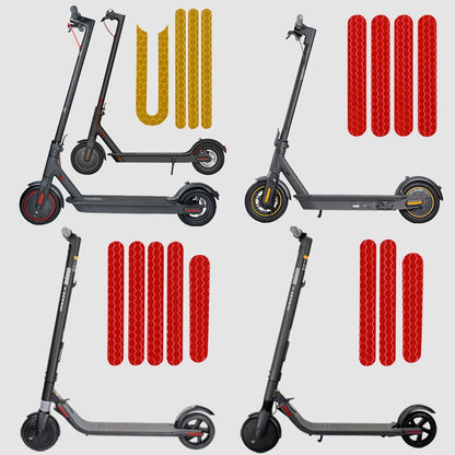 Scooter Stickers Reflective Cursor Scooter Mudguard Reflective Sticker For Ninebot ES2 (Yellow), For Xiaomi Mijia M365 / M365 Pro (White), For Xiaomi Mijia M365 / M365 Pro (Blue), For Ninebot Max G30 (White), For Ninebot Max G30 (Red)