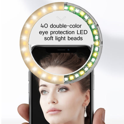 2 PCS XJ17 Large-Capacity Live Video Conference Fill Light Ring Light Mobile Phone Selfie LED Fill Light, Round, Cat Ears, Bear Ear