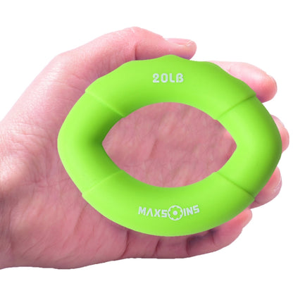 MAXSOINS MXO-009898 Silicone Finger Exercise Grip Device Olive Shape Rehabilitation Finger Pinch Device, Specification: 20LB(Red), 20LB(Green), 30LB(Yellow), 30LB(Pink), 40 pounds of blue, 50LB(Purple), 50LB(Orange), 60LB(Jade), 60LB(Gray), 70LB(Blue)