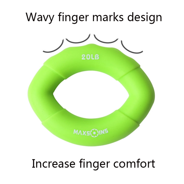 MAXSOINS MXO-009898 Silicone Finger Exercise Grip Device Olive Shape Rehabilitation Finger Pinch Device, Specification: 20LB(Red), 20LB(Green), 30LB(Yellow), 30LB(Pink), 40 pounds of blue, 50LB(Purple), 50LB(Orange), 60LB(Jade), 60LB(Gray), 70LB(Blue)