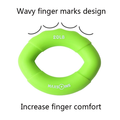 MAXSOINS MXO-009898 Silicone Finger Exercise Grip Device Olive Shape Rehabilitation Finger Pinch Device, Specification: 20LB(Red), 20LB(Green), 30LB(Yellow), 30LB(Pink), 40 pounds of blue, 50LB(Purple), 50LB(Orange), 60LB(Jade), 60LB(Gray), 70LB(Blue)