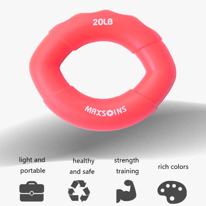 MAXSOINS MXO-009898 Silicone Finger Exercise Grip Device Olive Shape Rehabilitation Finger Pinch Device, Specification: 20LB(Red), 20LB(Green), 30LB(Yellow), 30LB(Pink), 40 pounds of blue, 50LB(Purple), 50LB(Orange), 60LB(Jade), 60LB(Gray), 70LB(Blue)