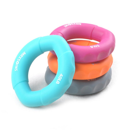 MAXSOINS MXO-009898 Silicone Finger Exercise Grip Device Olive Shape Rehabilitation Finger Pinch Device, Specification: 20LB(Red), 20LB(Green), 30LB(Yellow), 30LB(Pink), 40 pounds of blue, 50LB(Purple), 50LB(Orange), 60LB(Jade), 60LB(Gray), 70LB(Blue)