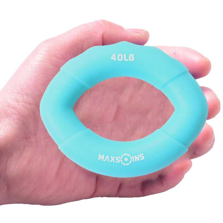 MAXSOINS MXO-009898 Silicone Finger Exercise Grip Device Olive Shape Rehabilitation Finger Pinch Device, Specification: 20LB(Red), 20LB(Green), 30LB(Yellow), 30LB(Pink), 40 pounds of blue, 50LB(Purple), 50LB(Orange), 60LB(Jade), 60LB(Gray), 70LB(Blue)
