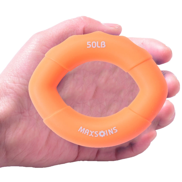 MAXSOINS MXO-009898 Silicone Finger Exercise Grip Device Olive Shape Rehabilitation Finger Pinch Device, Specification: 20LB(Red), 20LB(Green), 30LB(Yellow), 30LB(Pink), 40 pounds of blue, 50LB(Purple), 50LB(Orange), 60LB(Jade), 60LB(Gray), 70LB(Blue)