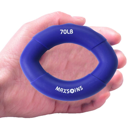 MAXSOINS MXO-009898 Silicone Finger Exercise Grip Device Olive Shape Rehabilitation Finger Pinch Device, Specification: 20LB(Red), 20LB(Green), 30LB(Yellow), 30LB(Pink), 40 pounds of blue, 50LB(Purple), 50LB(Orange), 60LB(Jade), 60LB(Gray), 70LB(Blue)