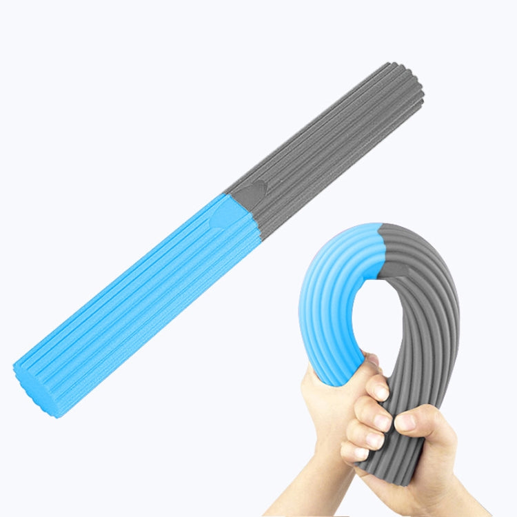 Silicone Multifunctional Fitness Bar Rehabilitation Training Arm Strength Bar Wrist Strength Forging Resistance Bar, 3.4x32cm Light Blue + Pink, 3.4x32cm Light Blue + Gray
