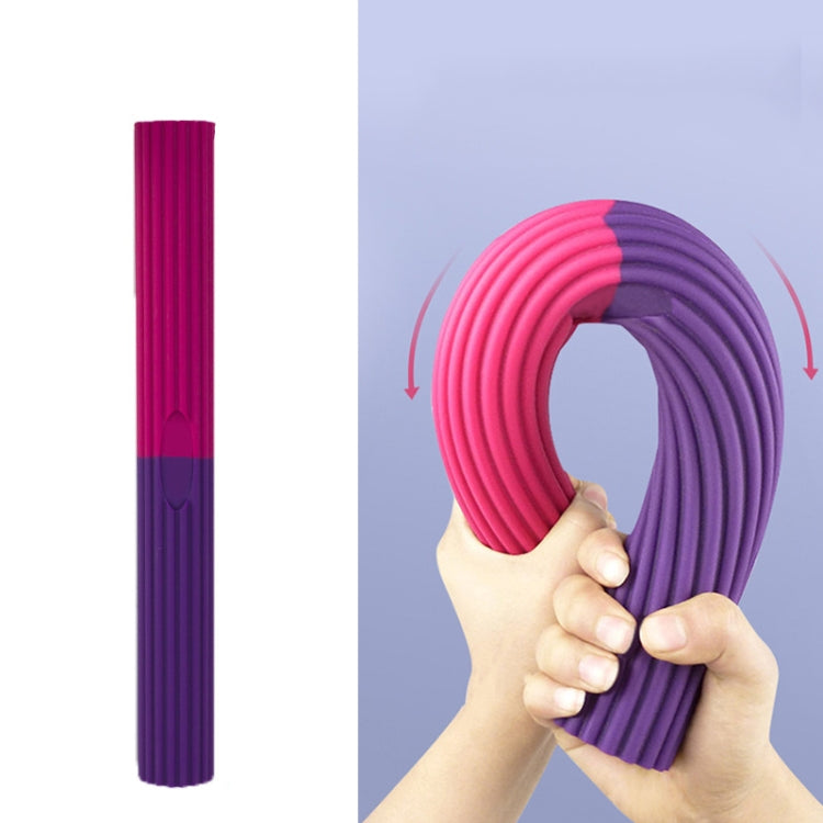 Silicone Multifunctional Fitness Bar Rehabilitation Training Arm Strength Bar Wrist Strength Forging Resistance Bar, 4.8x40cm Purple + Rose, 4.8x40cm Blue + Orange