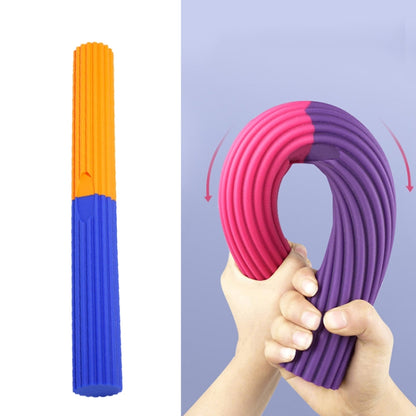 Silicone Multifunctional Fitness Bar Rehabilitation Training Arm Strength Bar Wrist Strength Forging Resistance Bar, 4.8x40cm Purple + Rose, 4.8x40cm Blue + Orange