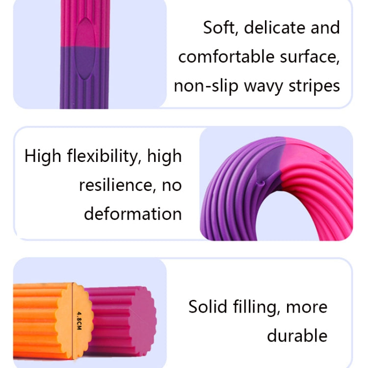 Silicone Multifunctional Fitness Bar Rehabilitation Training Arm Strength Bar Wrist Strength Forging Resistance Bar, 4.8x40cm Purple + Rose, 4.8x40cm Blue + Orange
