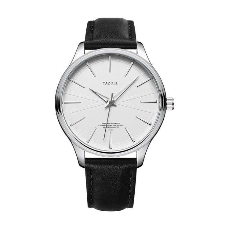 YAZOLE 512 Casual Quartz Men Watch, Silver Shell Black Tray Black Belt, Silver Shell White Tray Black Belt, Silver Shell Black Tray Brown Belt, Silver Shell White Tray Brown Belt, Black Shell Black Tray Black Belt, Black Shell Black Tray Brown Belt