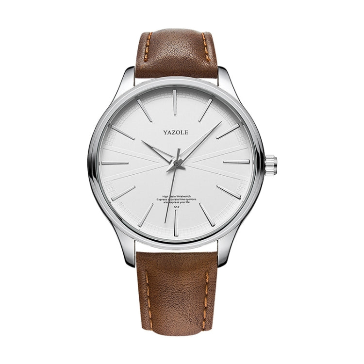 YAZOLE 512 Casual Quartz Men Watch, Silver Shell Black Tray Black Belt, Silver Shell White Tray Black Belt, Silver Shell Black Tray Brown Belt, Silver Shell White Tray Brown Belt, Black Shell Black Tray Black Belt, Black Shell Black Tray Brown Belt