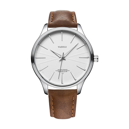 YAZOLE 512 Casual Quartz Men Watch, Silver Shell Black Tray Black Belt, Silver Shell White Tray Black Belt, Silver Shell Black Tray Brown Belt, Silver Shell White Tray Brown Belt, Black Shell Black Tray Black Belt, Black Shell Black Tray Brown Belt