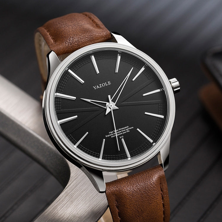 YAZOLE 512 Casual Quartz Men Watch, Silver Shell Black Tray Black Belt, Silver Shell White Tray Black Belt, Silver Shell Black Tray Brown Belt, Silver Shell White Tray Brown Belt, Black Shell Black Tray Black Belt, Black Shell Black Tray Brown Belt