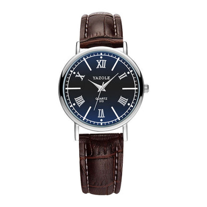 YAZOLE 313 Roman Numeral Dial Ladies Business Quartz Watch, Black Tray Black Belt, Black Tray Brown Belt, White Tray Black Belt, White Tray Brown Belt, Black Tray Silver Net Belt, White Tray Silver Net Belt