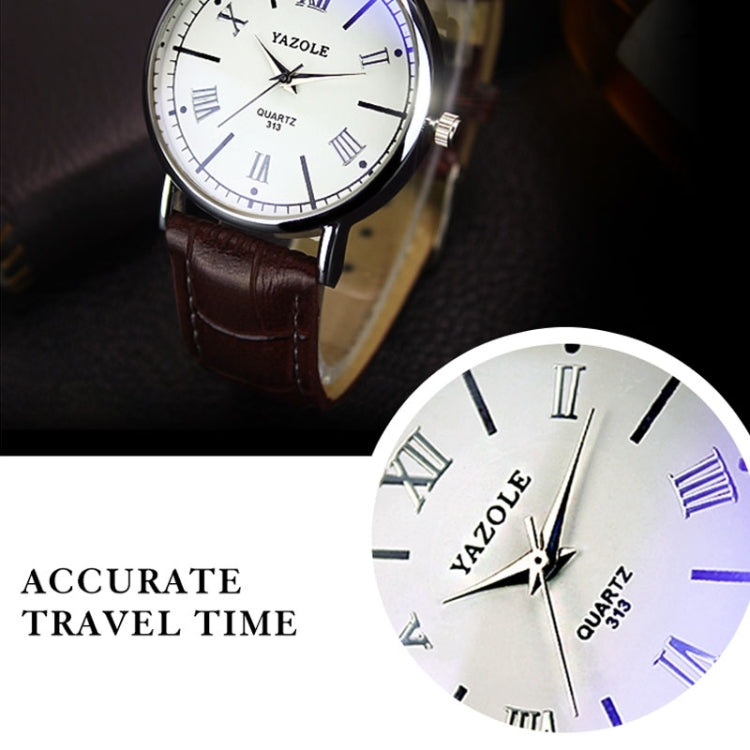 YAZOLE 313 Roman Numeral Dial Ladies Business Quartz Watch, Black Tray Black Belt, Black Tray Brown Belt, White Tray Black Belt, White Tray Brown Belt, Black Tray Silver Net Belt, White Tray Silver Net Belt
