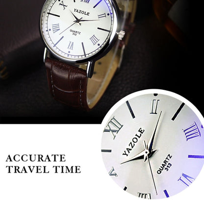 YAZOLE 313 Roman Numeral Dial Ladies Business Quartz Watch, Black Tray Black Belt, Black Tray Brown Belt, White Tray Black Belt, White Tray Brown Belt, Black Tray Silver Net Belt, White Tray Silver Net Belt