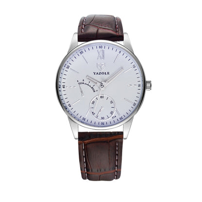 YAZOLE Men Business Quartz Watch, 314 Black Tray Black Belt, 314 Black Tray Brown Belt, 314 White Tray Black Belt, 314 White Tray Brown Belt, 311 Black Tray Black Belt, 311 Black Tray Brown Belt, 311 White Tray Black Belt, 311 White Tray Brown Belt