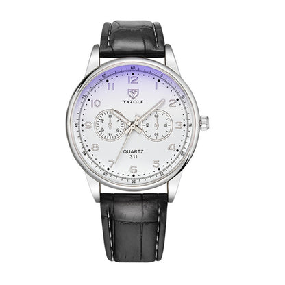 YAZOLE Men Business Quartz Watch, 314 Black Tray Black Belt, 314 Black Tray Brown Belt, 314 White Tray Black Belt, 314 White Tray Brown Belt, 311 Black Tray Black Belt, 311 Black Tray Brown Belt, 311 White Tray Black Belt, 311 White Tray Brown Belt