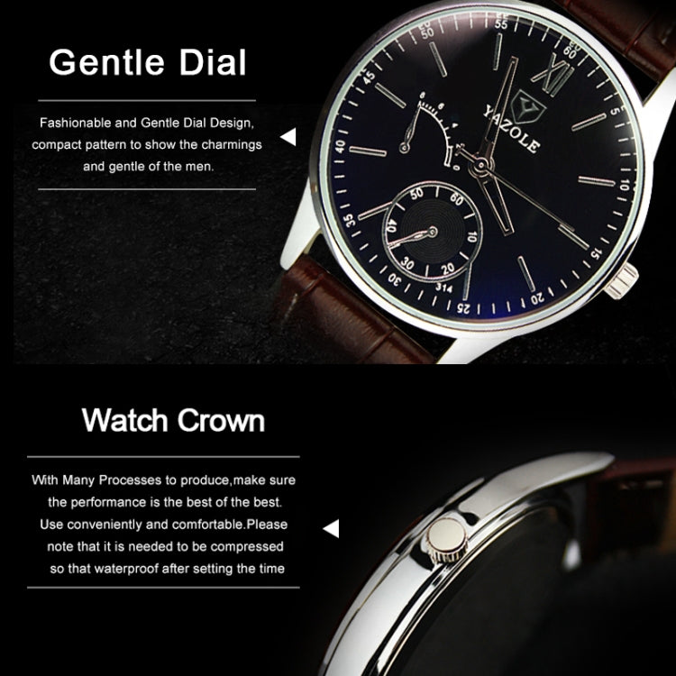 YAZOLE Men Business Quartz Watch, 314 Black Tray Black Belt, 314 Black Tray Brown Belt, 314 White Tray Black Belt, 314 White Tray Brown Belt, 311 Black Tray Black Belt, 311 Black Tray Brown Belt, 311 White Tray Black Belt, 311 White Tray Brown Belt