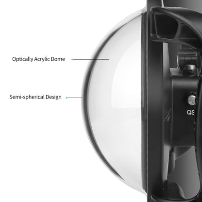 XTGP546 Dome Port Underwater Diving Camera Lens Transparent Cover Housing Case For DJI Osmo Action, For DJI Osmo Action