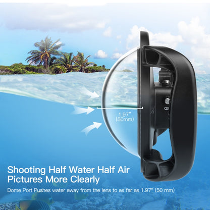 XTGP546 Dome Port Underwater Diving Camera Lens Transparent Cover Housing Case For DJI Osmo Action, For DJI Osmo Action