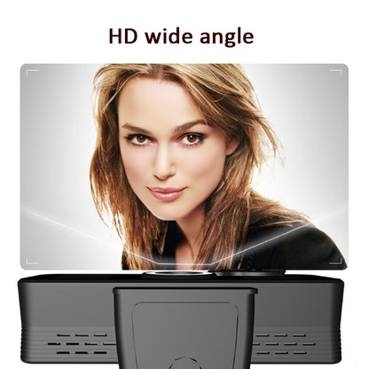 Network High-Definition Computer Camera Drive-Free Beautifying Light Camera with Omnidirectional Microphone, Cable Length: 1.8m, 1080P, 2K, 4K