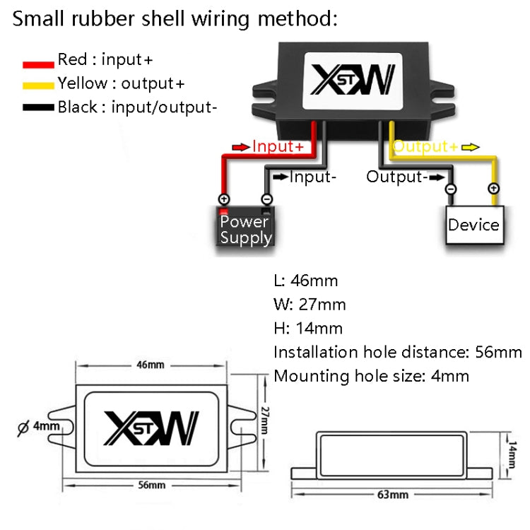 XWST DC 12/24V To 5V Converter Step-Down Vehicle Power Module, Specification:, 12V To 5V 1A Small Rubber Shell, 12V To 5V 2A Small Rubber Shell, 12V to 5V 3A Small Rubber Shell, 12/24V To 5V 8A Medium Rubber Shell, 12/24V To 5V 10A Medium Rubber Shell