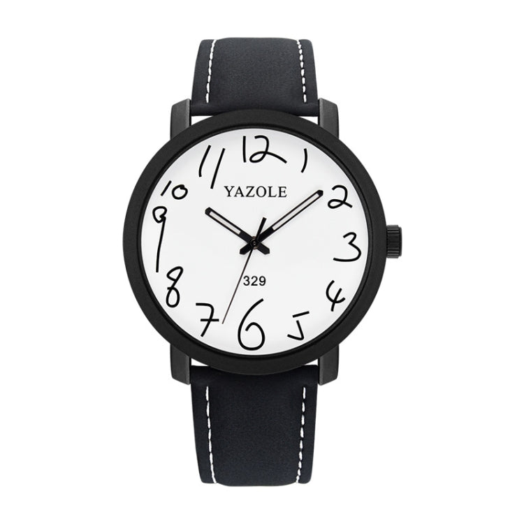 YAZOLE Personality Arabic Numeral Dial Student Watch Quartz Children Watch, 347 White Tray Black Belt, 347 White Tray Brown Belt, 347 Black Tray Black Belt, 347  Black Tray Brown Belt, 329 White Tray Black Belt, 329 White Tray Brown Belt