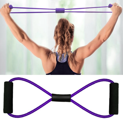 2 PCS Yoga Supplies 8-Word Tension Rope Tier Force Training To Make Chest Tube, 2 PCS Tension Rope(Monochrome Purple), 2 PCS Tension Rope(Monochrome Red), 2 PCS Tension Rope(Monochrome Black), 2 PCS Tension Rope(Monochrome Blue)