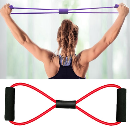 2 PCS Yoga Supplies 8-Word Tension Rope Tier Force Training To Make Chest Tube, 2 PCS Tension Rope(Monochrome Purple), 2 PCS Tension Rope(Monochrome Red), 2 PCS Tension Rope(Monochrome Black), 2 PCS Tension Rope(Monochrome Blue)