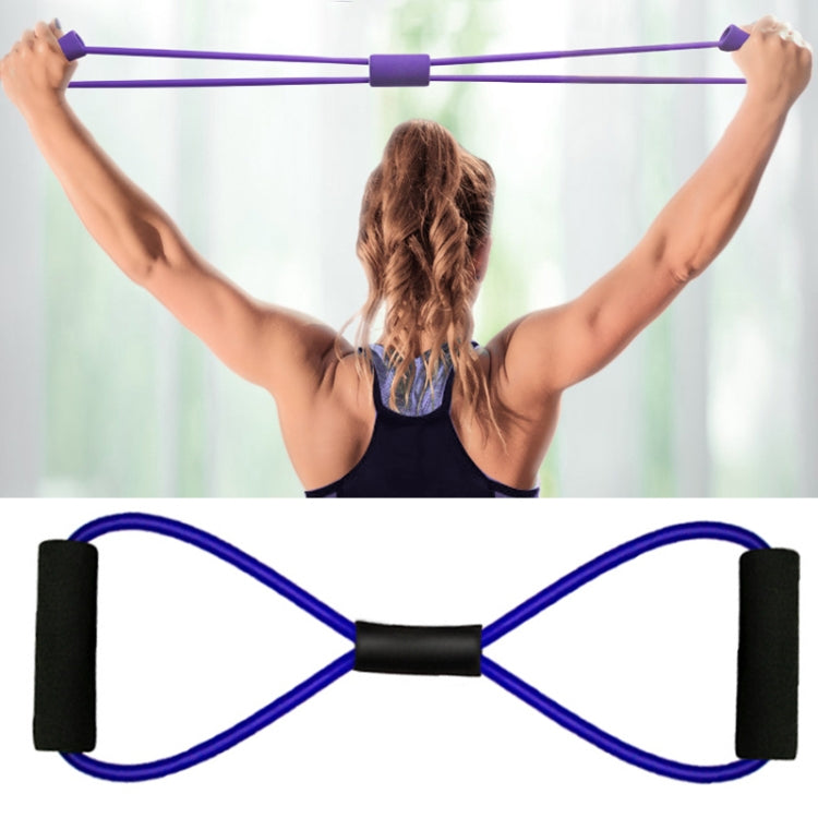 2 PCS Yoga Supplies 8-Word Tension Rope Tier Force Training To Make Chest Tube, 2 PCS Tension Rope(Monochrome Purple), 2 PCS Tension Rope(Monochrome Red), 2 PCS Tension Rope(Monochrome Black), 2 PCS Tension Rope(Monochrome Blue)