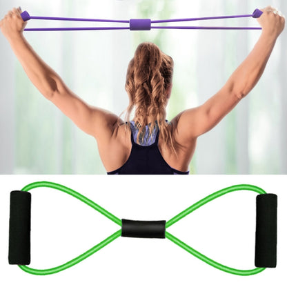2 PCS Yoga Supplies 8-Word Tension Rope Tier Force Training To Make Chest Tube, 2 PCS Tension Rope(Monochrome Purple), 2 PCS Tension Rope(Monochrome Red), 2 PCS Tension Rope(Monochrome Black), 2 PCS Tension Rope(Monochrome Blue)