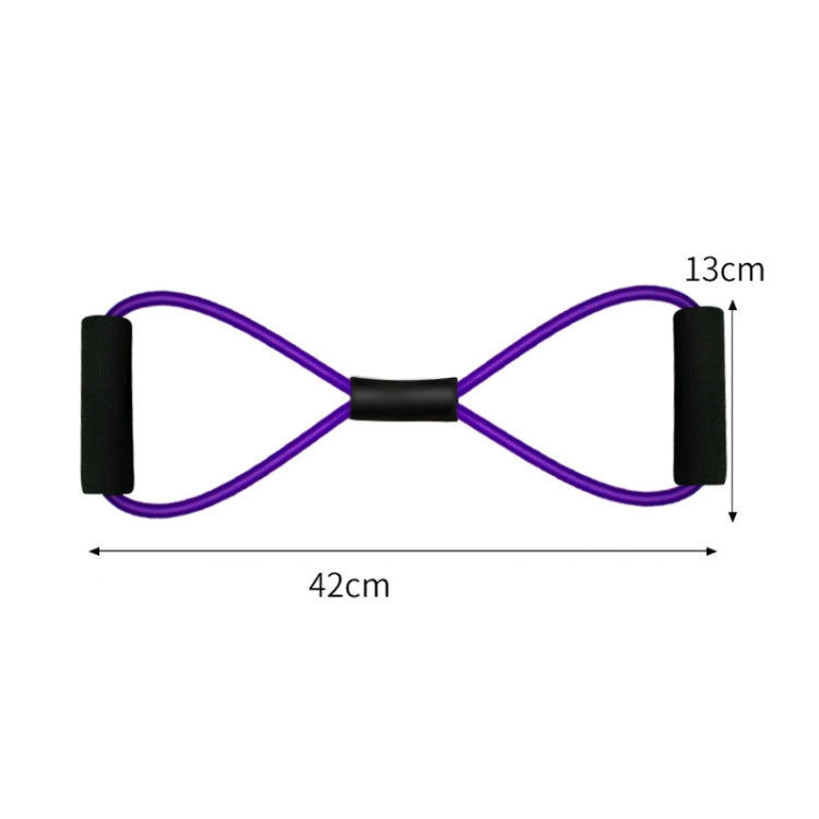 2 PCS Yoga Supplies 8-Word Tension Rope Tier Force Training To Make Chest Tube, 2 PCS Tension Rope(Monochrome Purple), 2 PCS Tension Rope(Monochrome Red), 2 PCS Tension Rope(Monochrome Black), 2 PCS Tension Rope(Monochrome Blue)