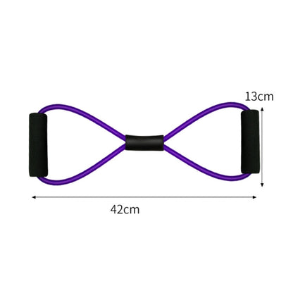 2 PCS Yoga Supplies 8-Word Tension Rope Tier Force Training To Make Chest Tube, 2 PCS Tension Rope(Monochrome Purple), 2 PCS Tension Rope(Monochrome Red), 2 PCS Tension Rope(Monochrome Black), 2 PCS Tension Rope(Monochrome Blue)