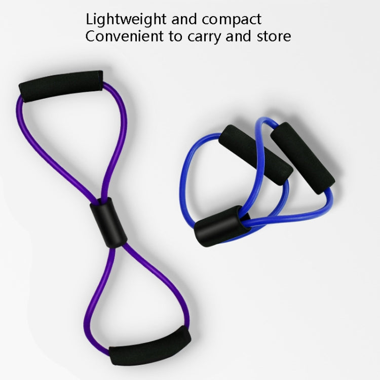 2 PCS Yoga Supplies 8-Word Tension Rope Tier Force Training To Make Chest Tube, 2 PCS Tension Rope(Monochrome Purple), 2 PCS Tension Rope(Monochrome Red), 2 PCS Tension Rope(Monochrome Black), 2 PCS Tension Rope(Monochrome Blue)