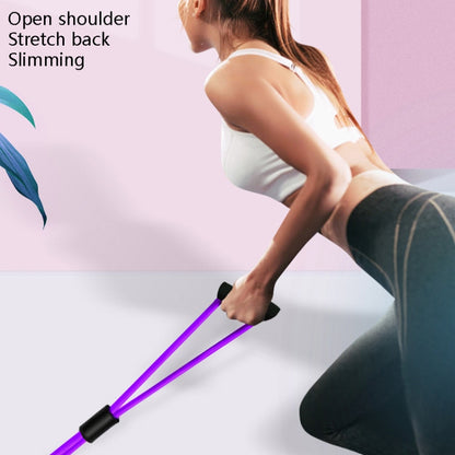 2 PCS Yoga Supplies 8-Word Tension Rope Tier Force Training To Make Chest Tube, 2 PCS Tension Rope(Monochrome Purple), 2 PCS Tension Rope(Monochrome Red), 2 PCS Tension Rope(Monochrome Black), 2 PCS Tension Rope(Monochrome Blue)