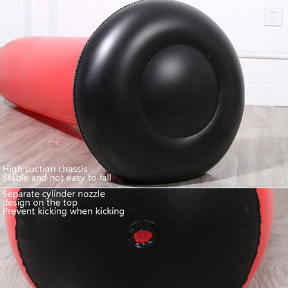 Thickened Fitness Adult Children Vertical Inflatable Non-Tumbler Boxing Column Inflatable Venting Angry Boxing Sandbag, 1.6m Yellow, 1.6m Red, 1.6m Black
