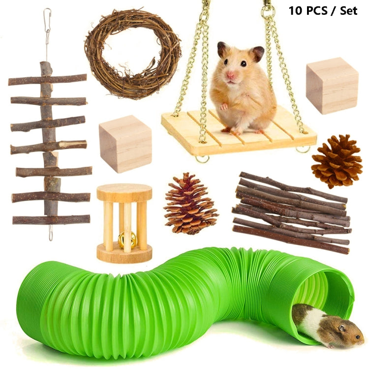 Hamster Toy Pet Rabbit Guinea Pig Parrot Play Grinding Wood Toys, 10 PCS / Set, 12 PCS / Set, 9 PCS / Set, 11 PCS / Set