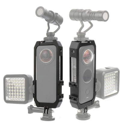 KF42730 For Insta360 One X2 Metal Camera Vertical Cage Protection Frame with Cold Shoe, For Insta360 One X-2